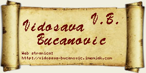 Vidosava Bučanović vizit kartica